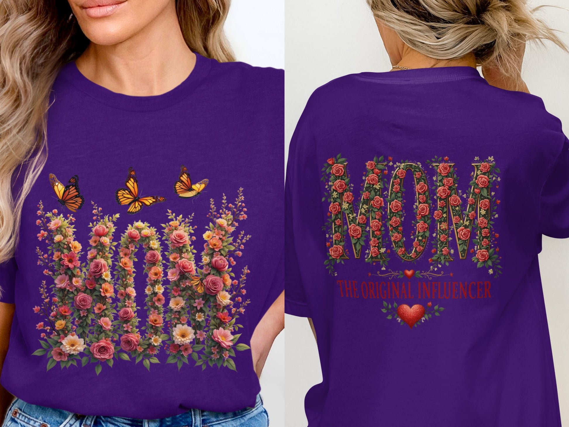 Floral Butterflies MOM Print The Original Influencer product