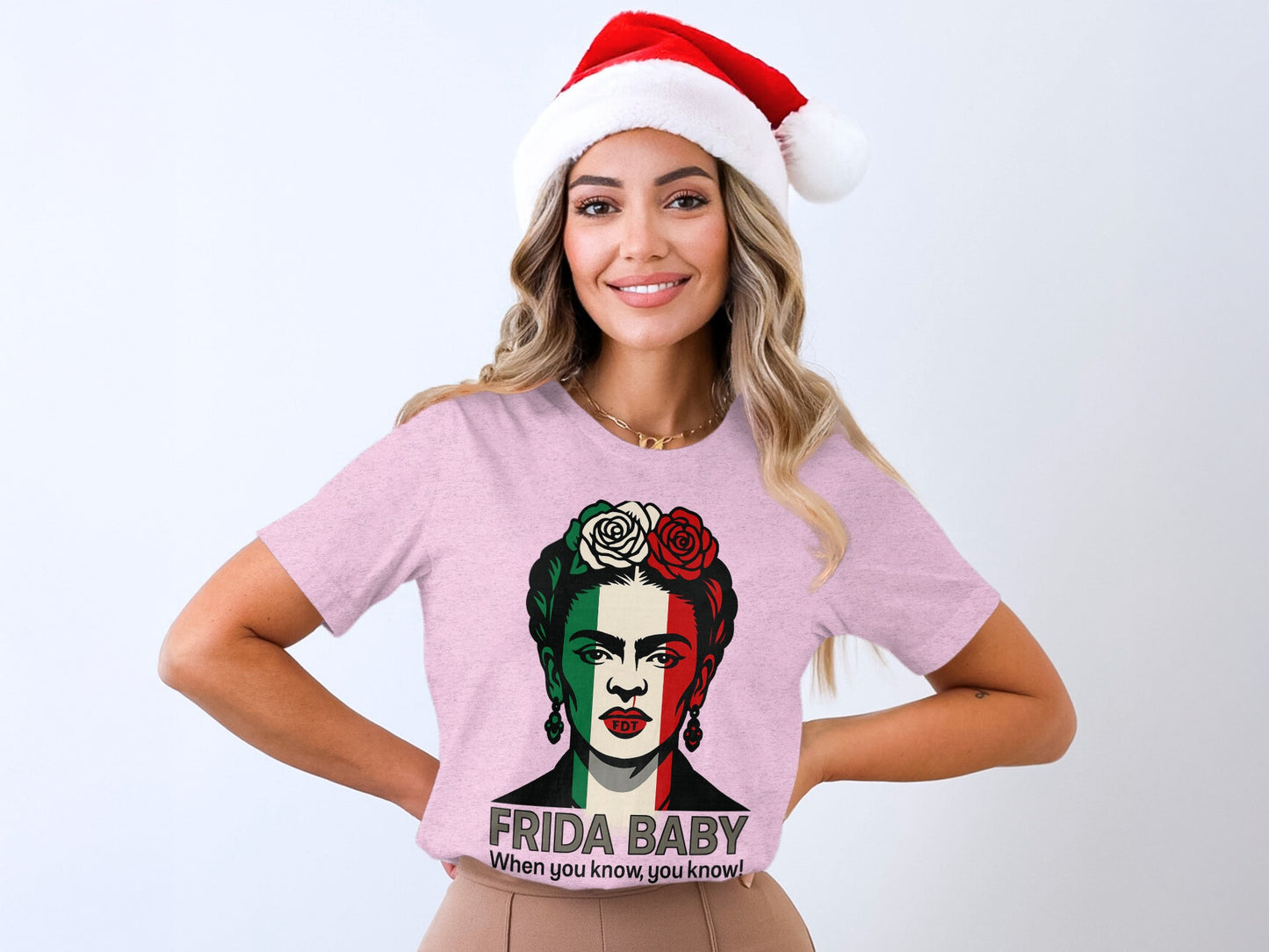 Frida Baby When You Know You Know Santa Hat T-shirt