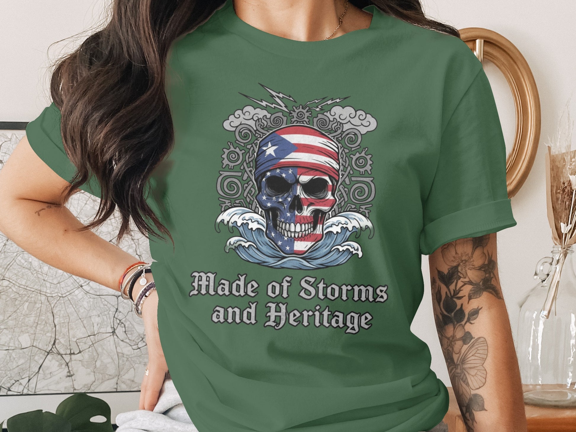 Made of Storms and Heritage Skull Shirt