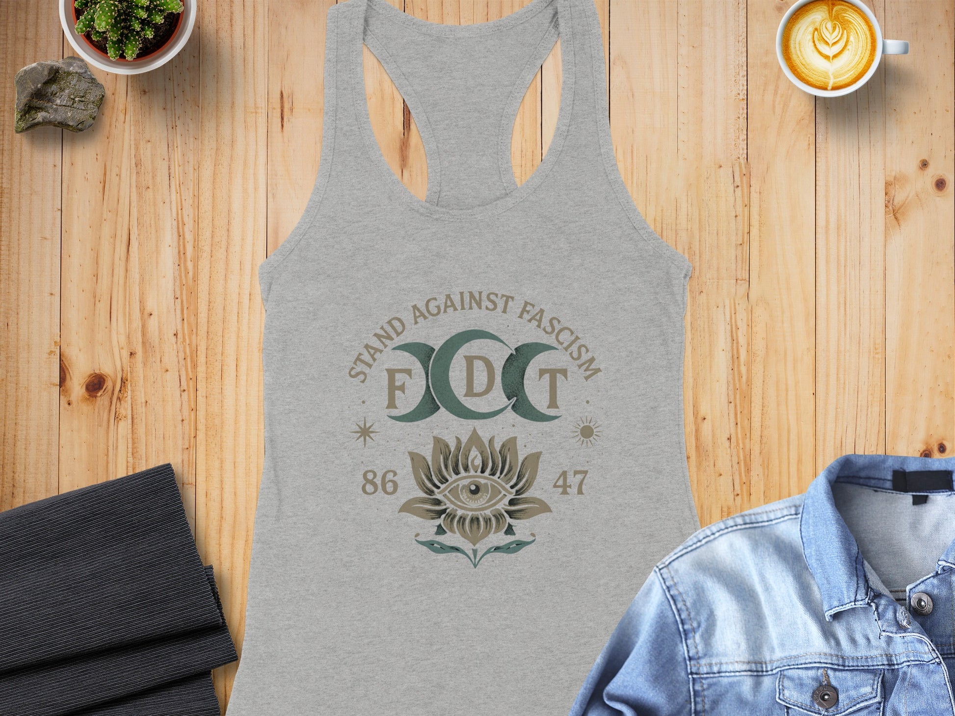 Stand Against Fascism Floral Tank Top