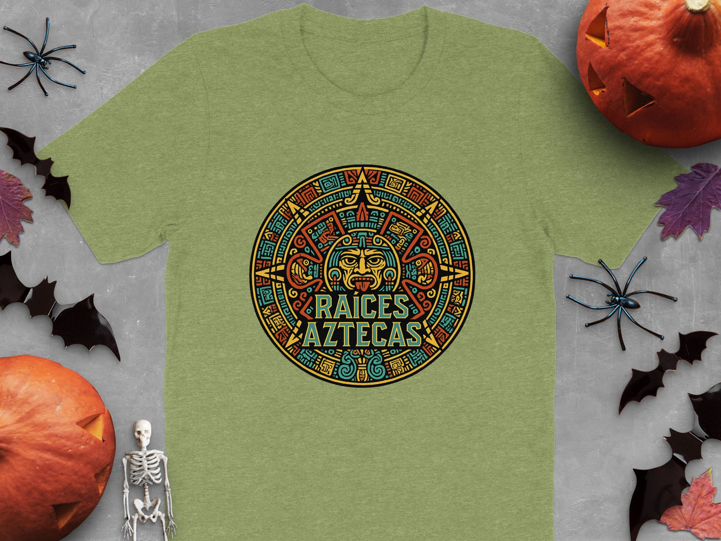 Raíces Aztecas Colorful Round Design T-shirt product type