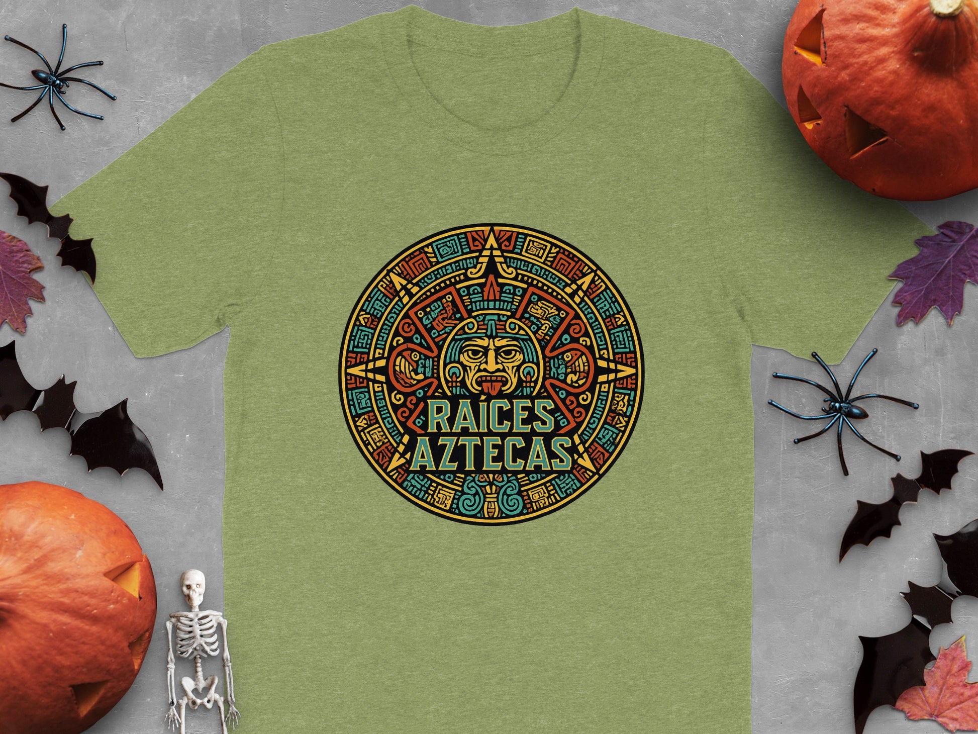 Raíces Aztecas Colorful Round Design T-shirt product type