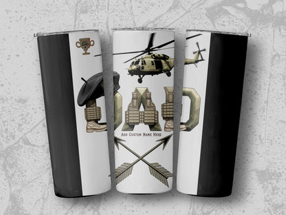 Military Dad Customizable Tumbler with Helicopter product type
