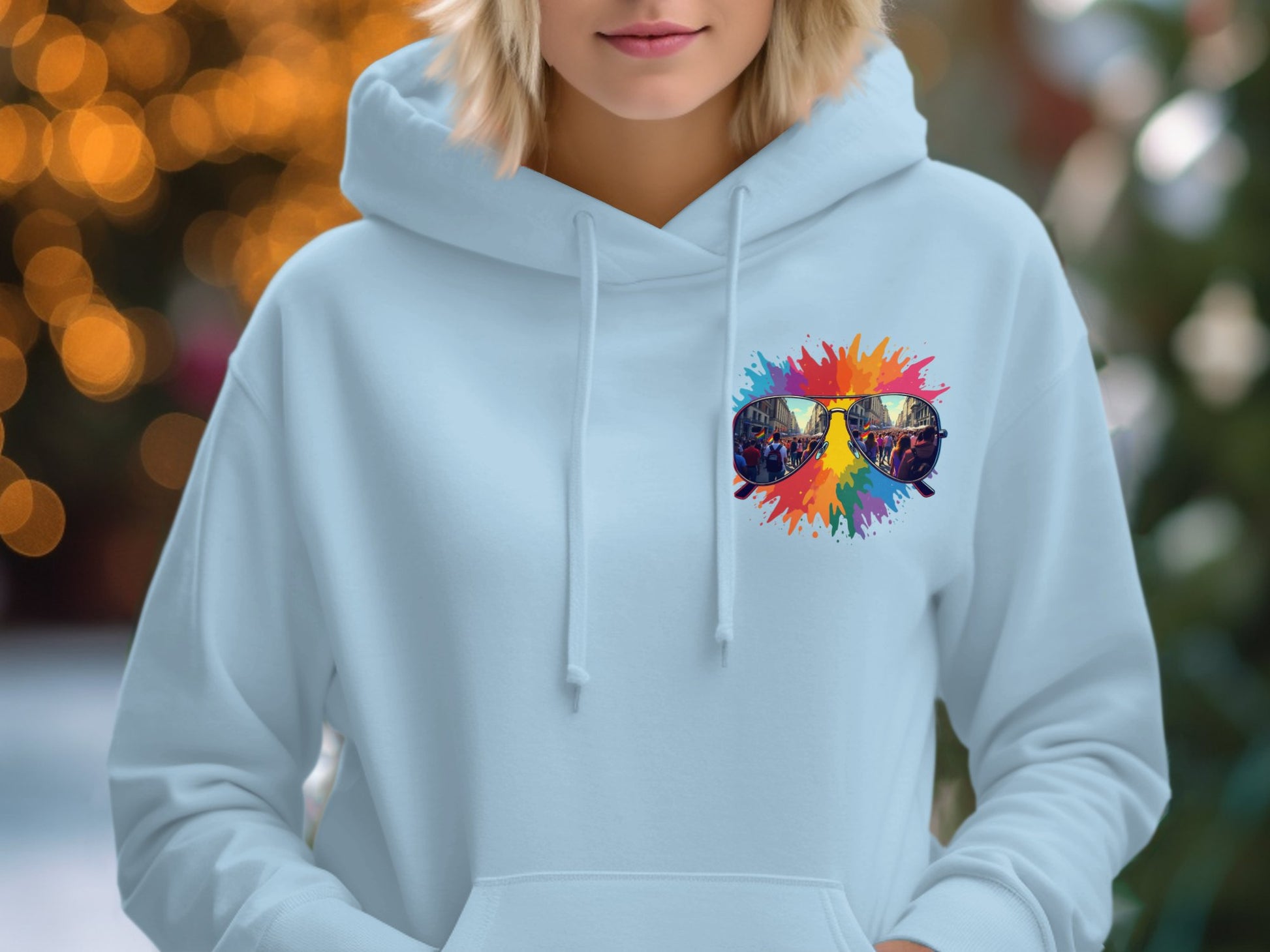 Colorful Sunglasses Graphic Hooded Sweatshirt product type