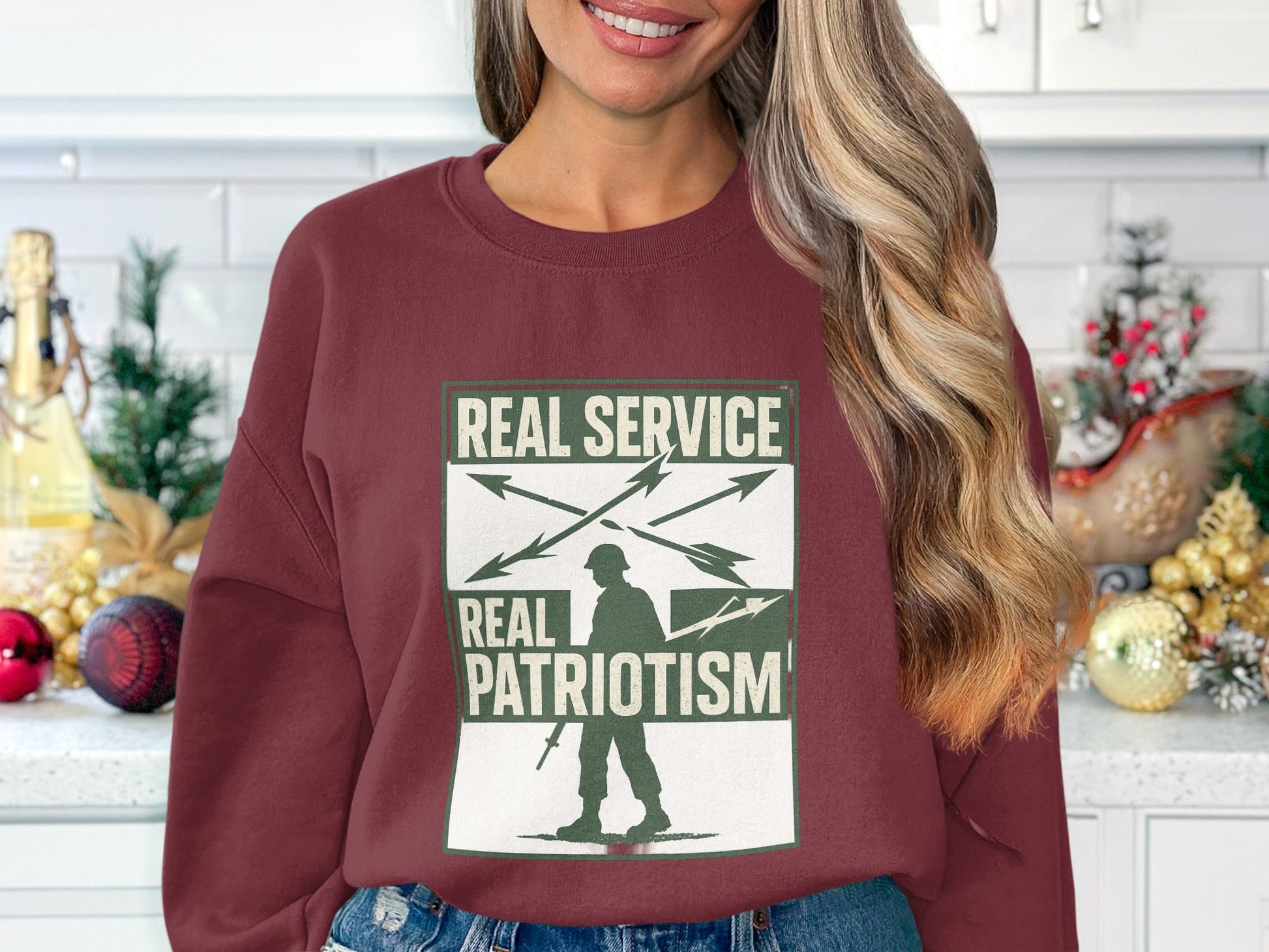 Real Service Real Patriotism Graphic Sweatshirt product