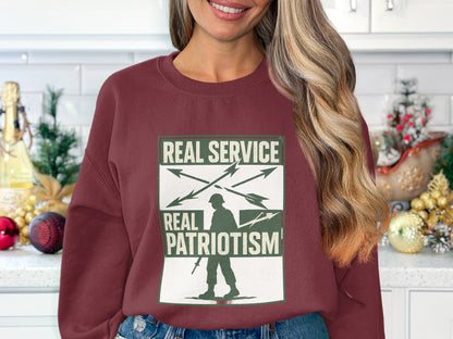 Real Service Real Patriotism Graphic Sweatshirt product