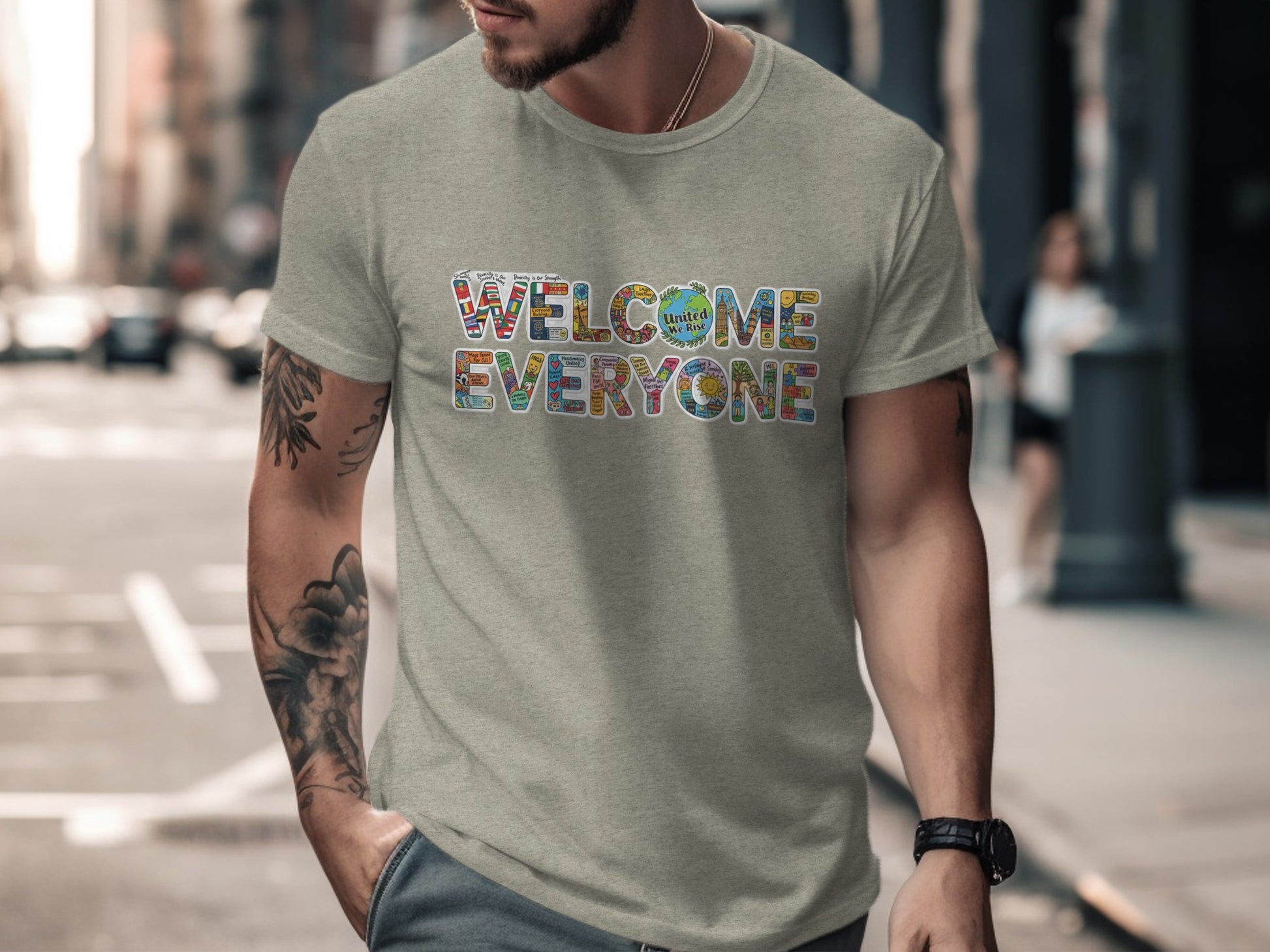 Welcome Everyone Graphic Tee for a Stylish Look