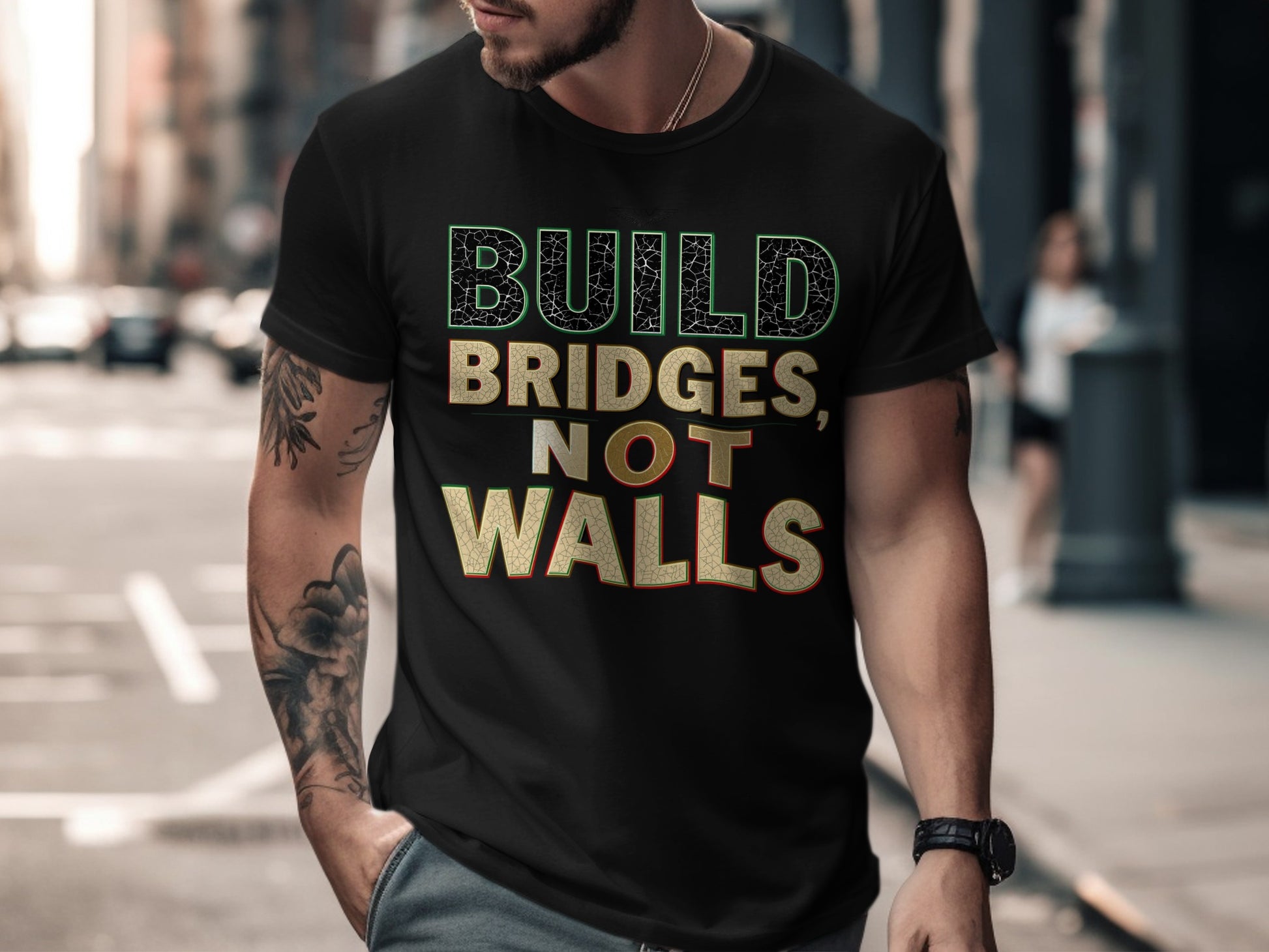 Build Bridges Not Walls Graphic T-Shirt product type