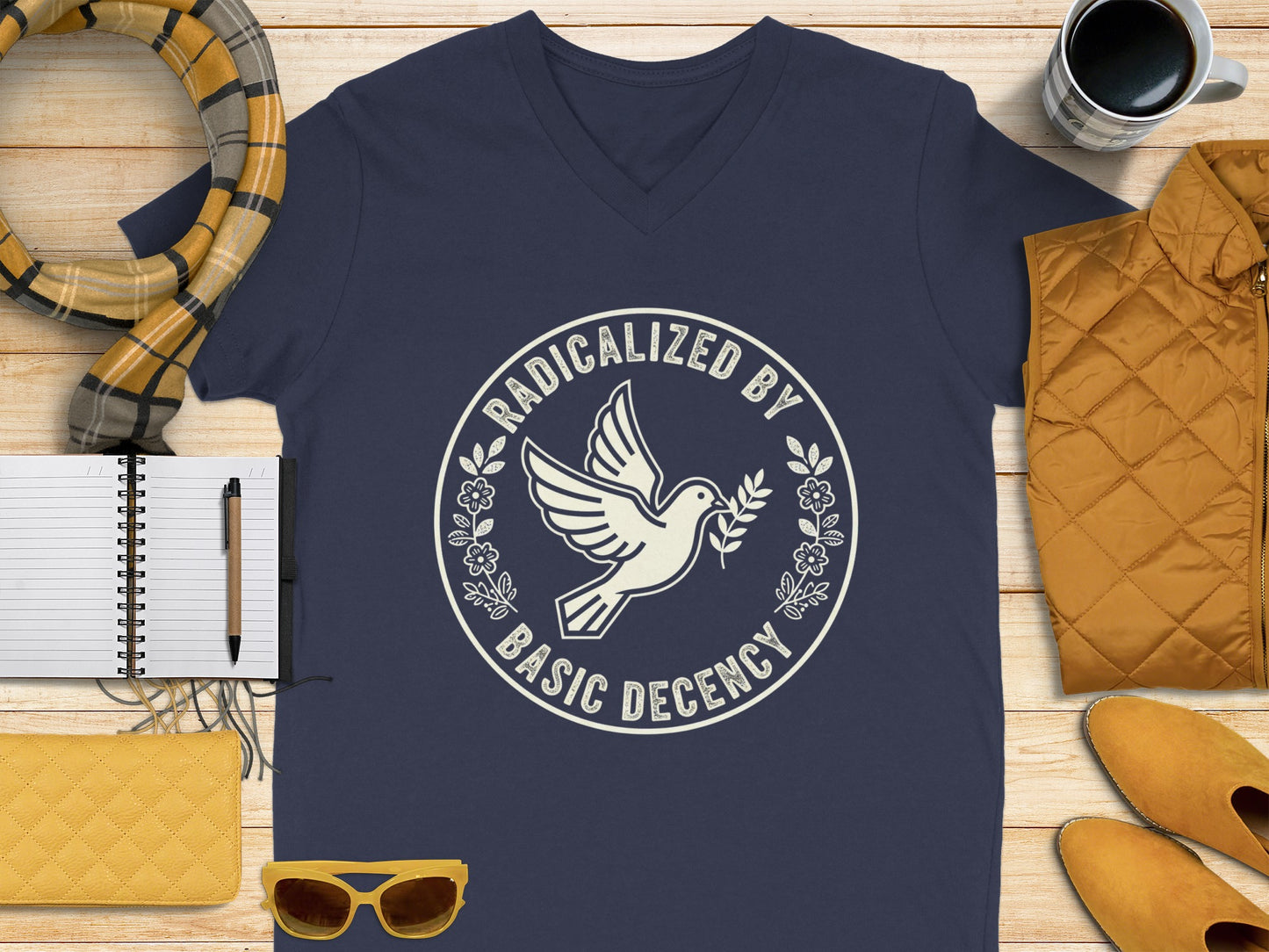 Radicalized by Basic Decency V-Neck T-Shirt