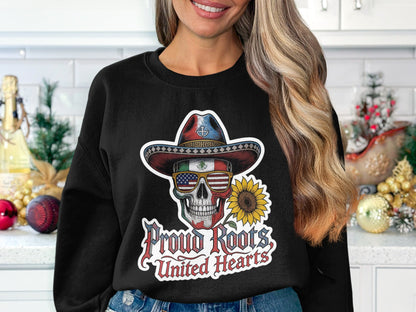 Proud Roots United Hearts Skull Cowboy Sweatshirt product