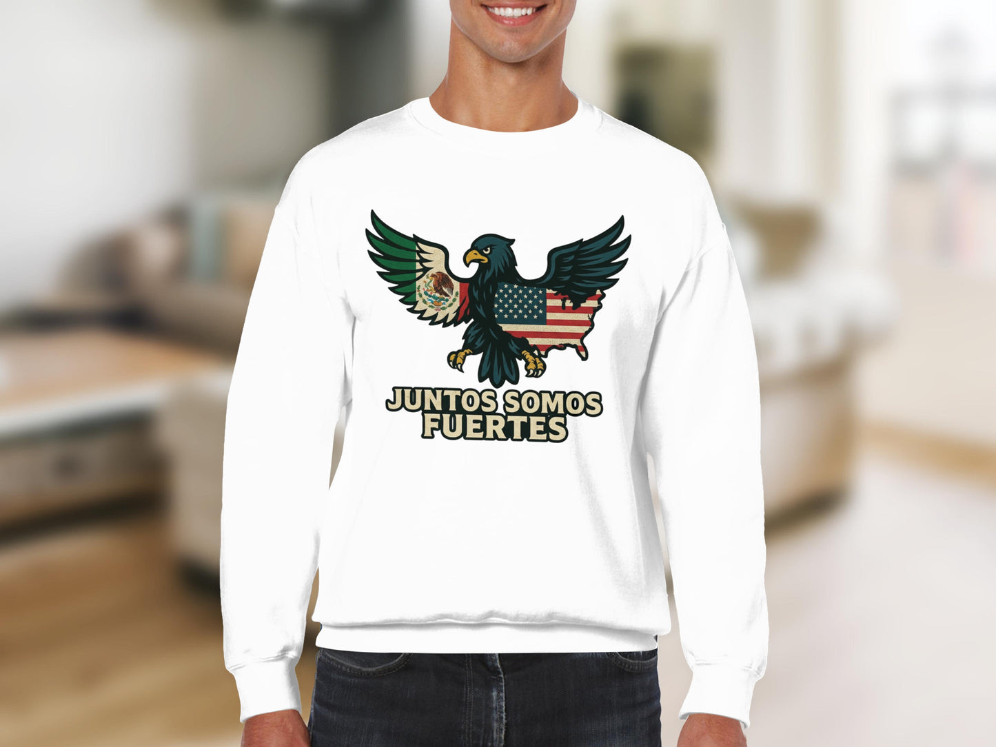 Juntos Somos Fuertes Patriotic Eagle Sweatshirt product