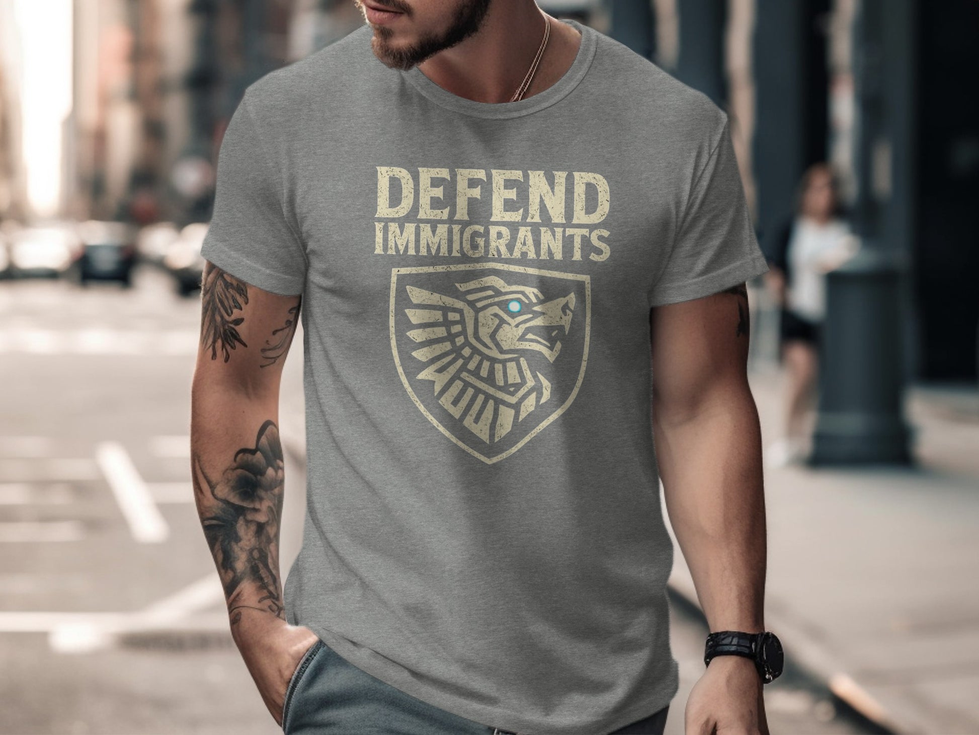 Defend Immigrants Graphic Tee Inspirational Shirt