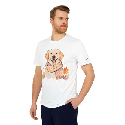 Golden Retriever Wearing Scarf Graphic Tee