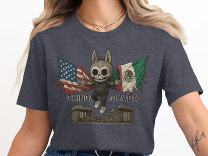 Chinga Tu Maga Graphic Tee with Flags Design t-shirt product