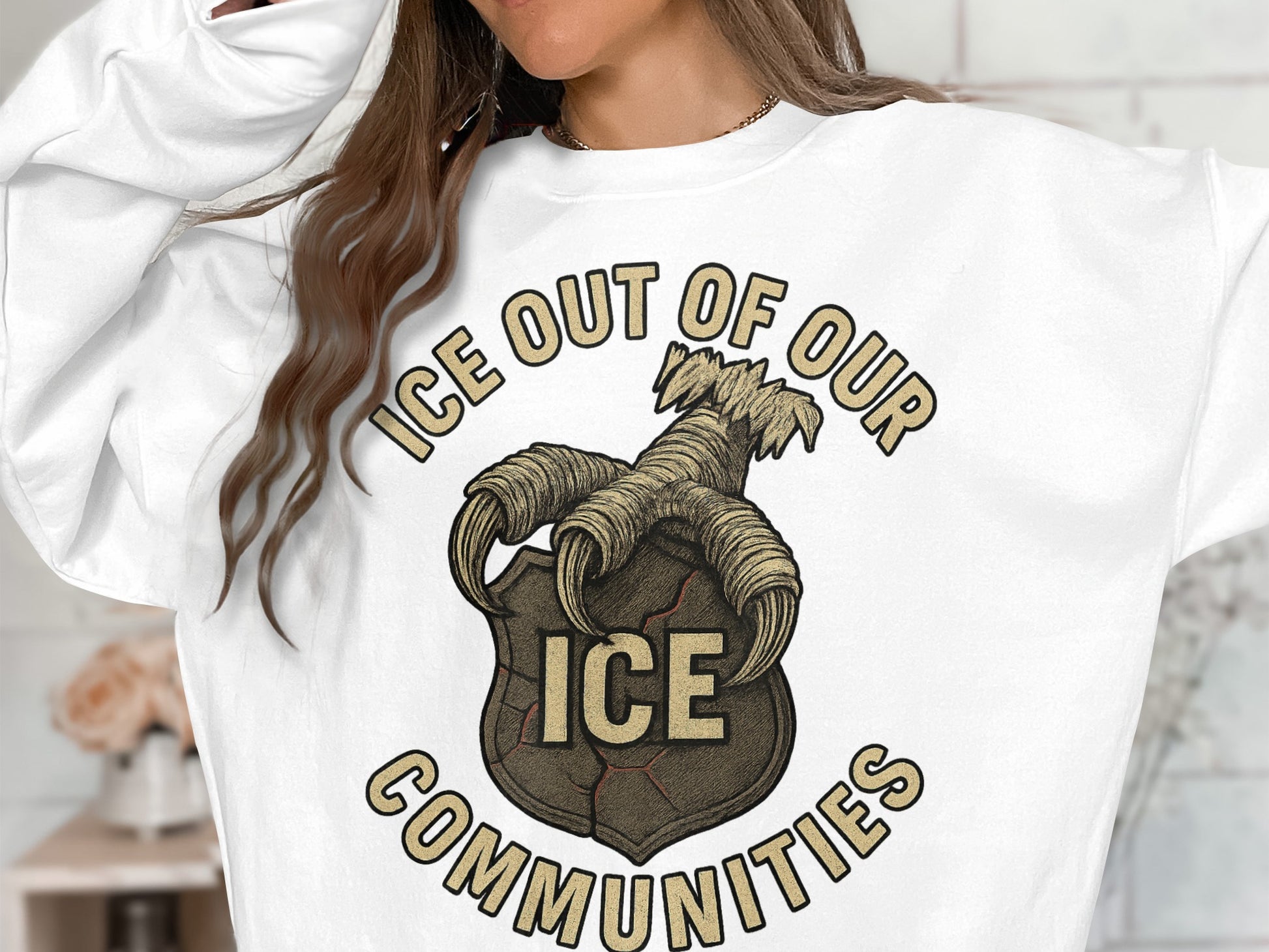 Ice Out of Our Communities Statement Sweatshirt Product
