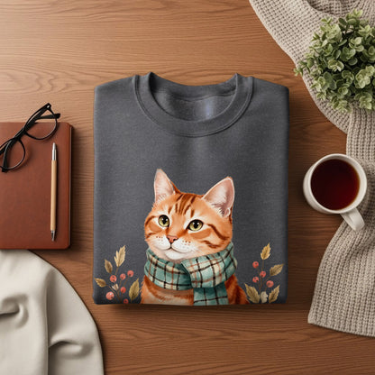 Cozy Cat-Themed Sweatshirt for Animal Lovers