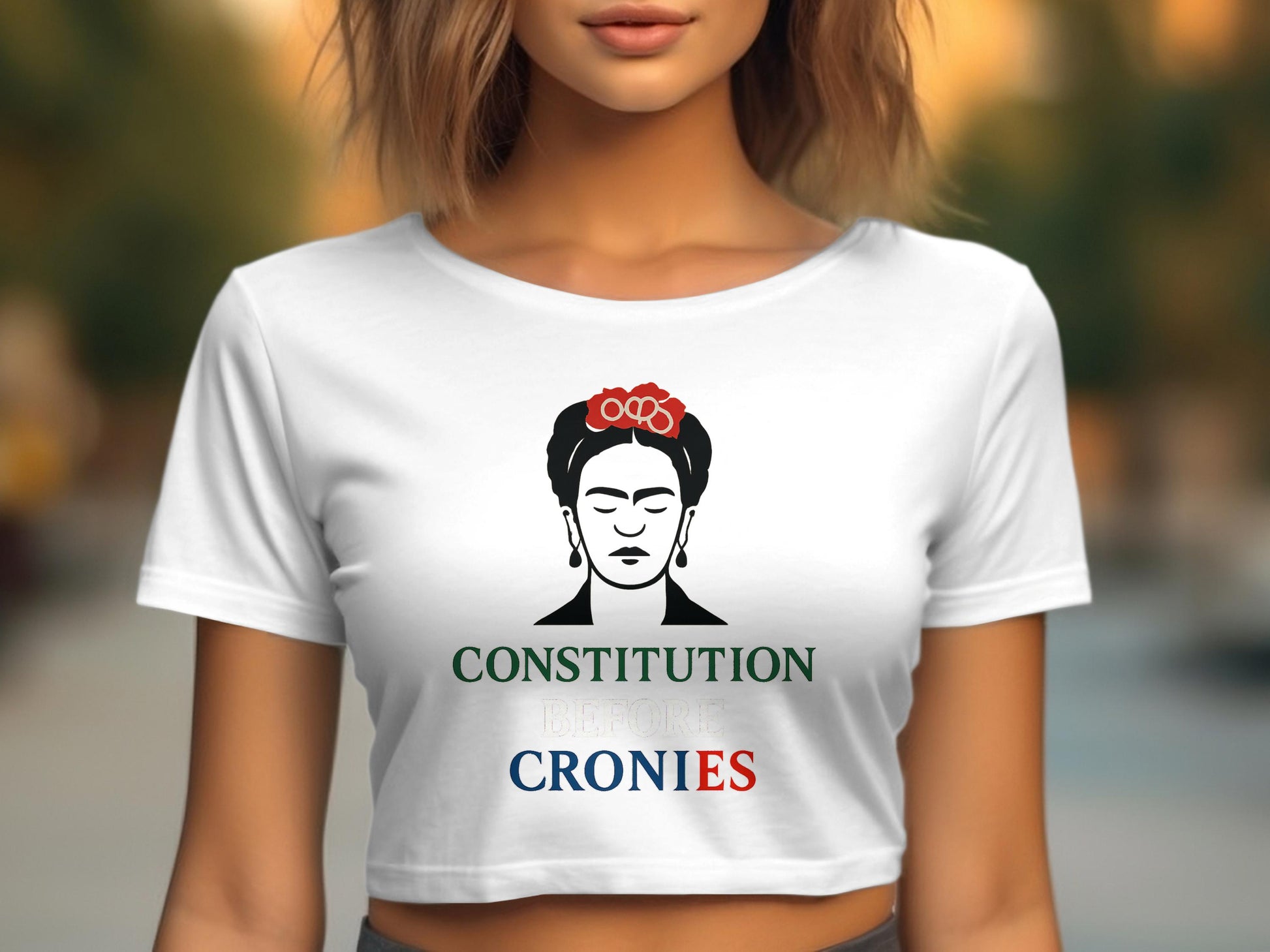 Constitution Black Cronies Graphic Crop Top product