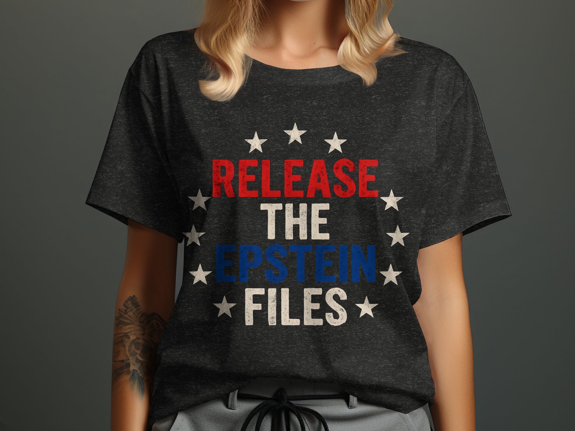 Release The Epstein Files Statement Shirt Product