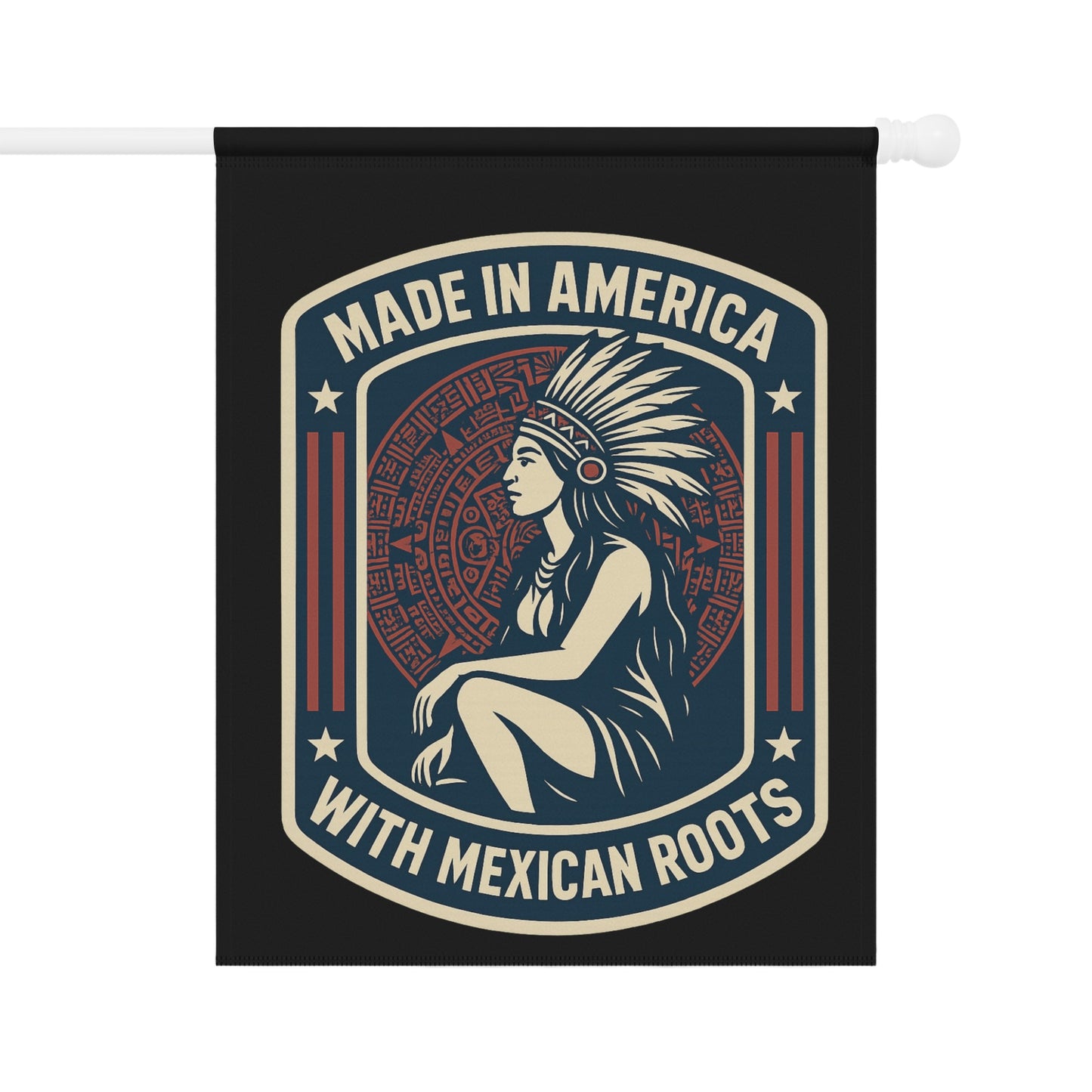 Made in America With Mexican Roots Wall Flag