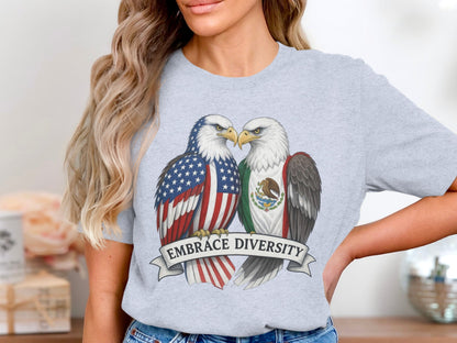Embrace Diversity Eagle Print Graphic T-Shirt product