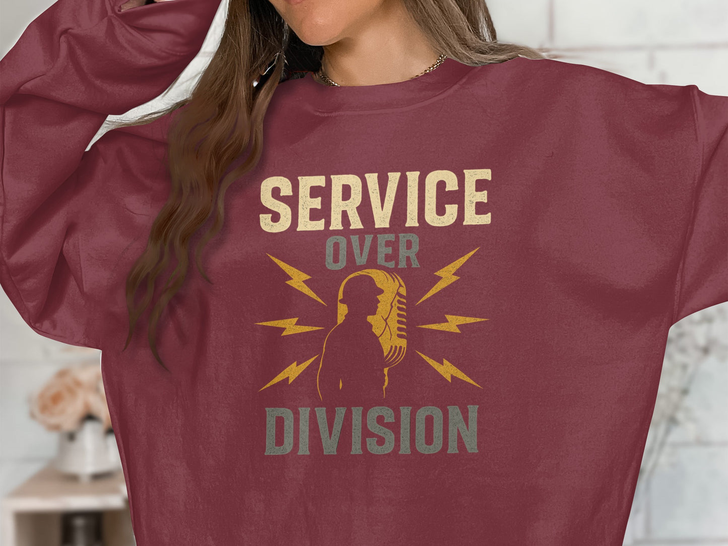 Service Over Division Graphic Sweatshirt product
