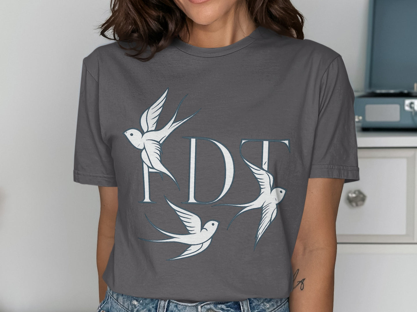 Graphic Birds FDT Design Grey Casual Tee Shirt product