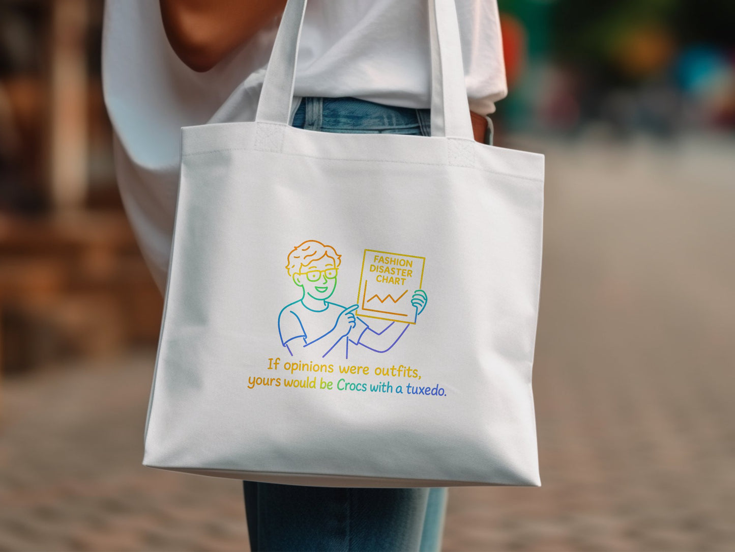 Fashion Disaster Chart Humorous Tote Bag product