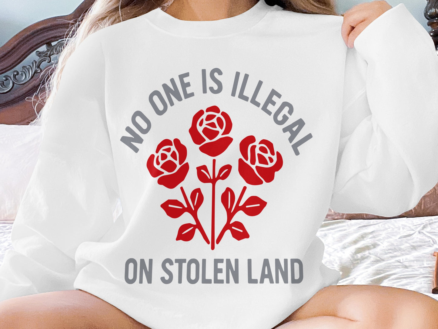 No One Is Illegal On Stolen Land Sweatshirt product