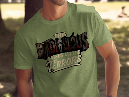 This Dad Raises Little Terrors Graphic Tee product type