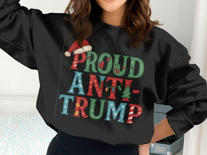 Proud Anti-Trump Graphic Long Sleeve Shirt