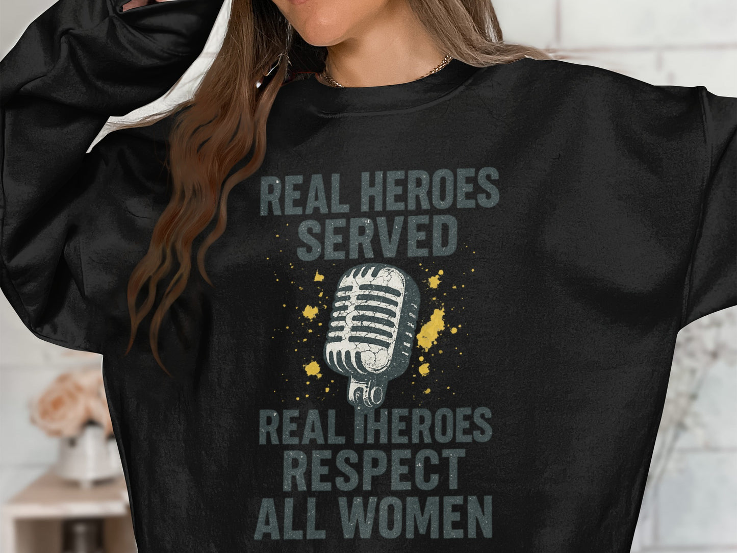 Real Heroes Served Respect All Women Casual top product