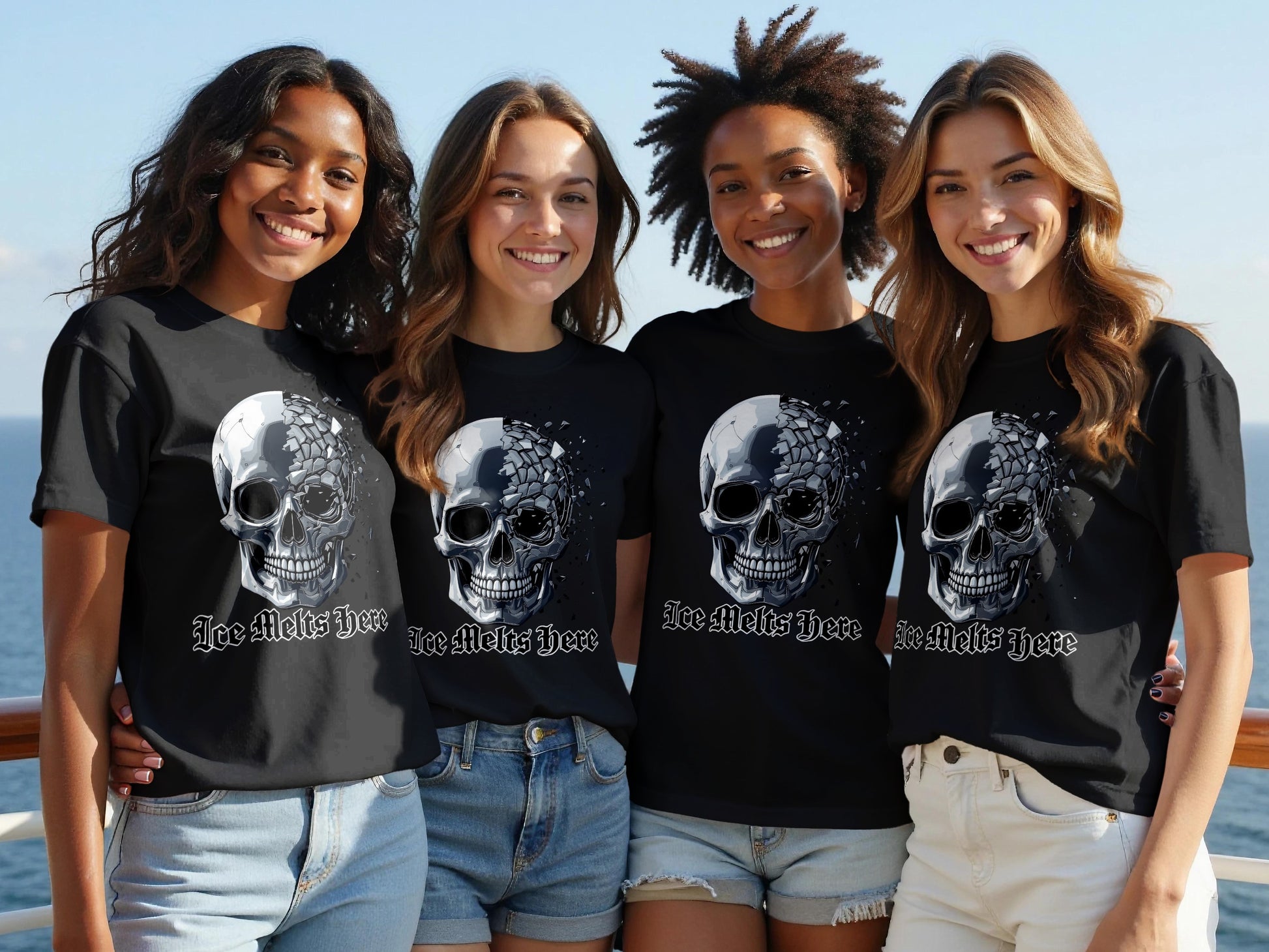 Ice Melts Here Graphic Skull T-Shirt product