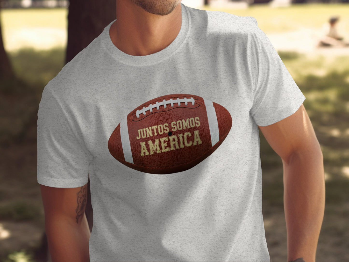 Juntos Somos America Football Graphic Tee Shirt