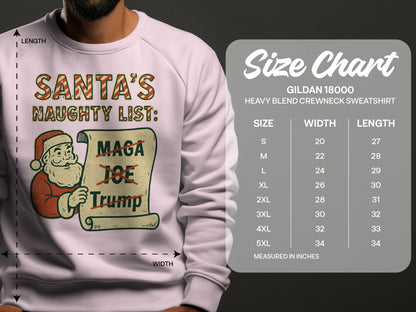 Santa's Naughty List Gildan 18000 Heavy Blend Sweatshirt