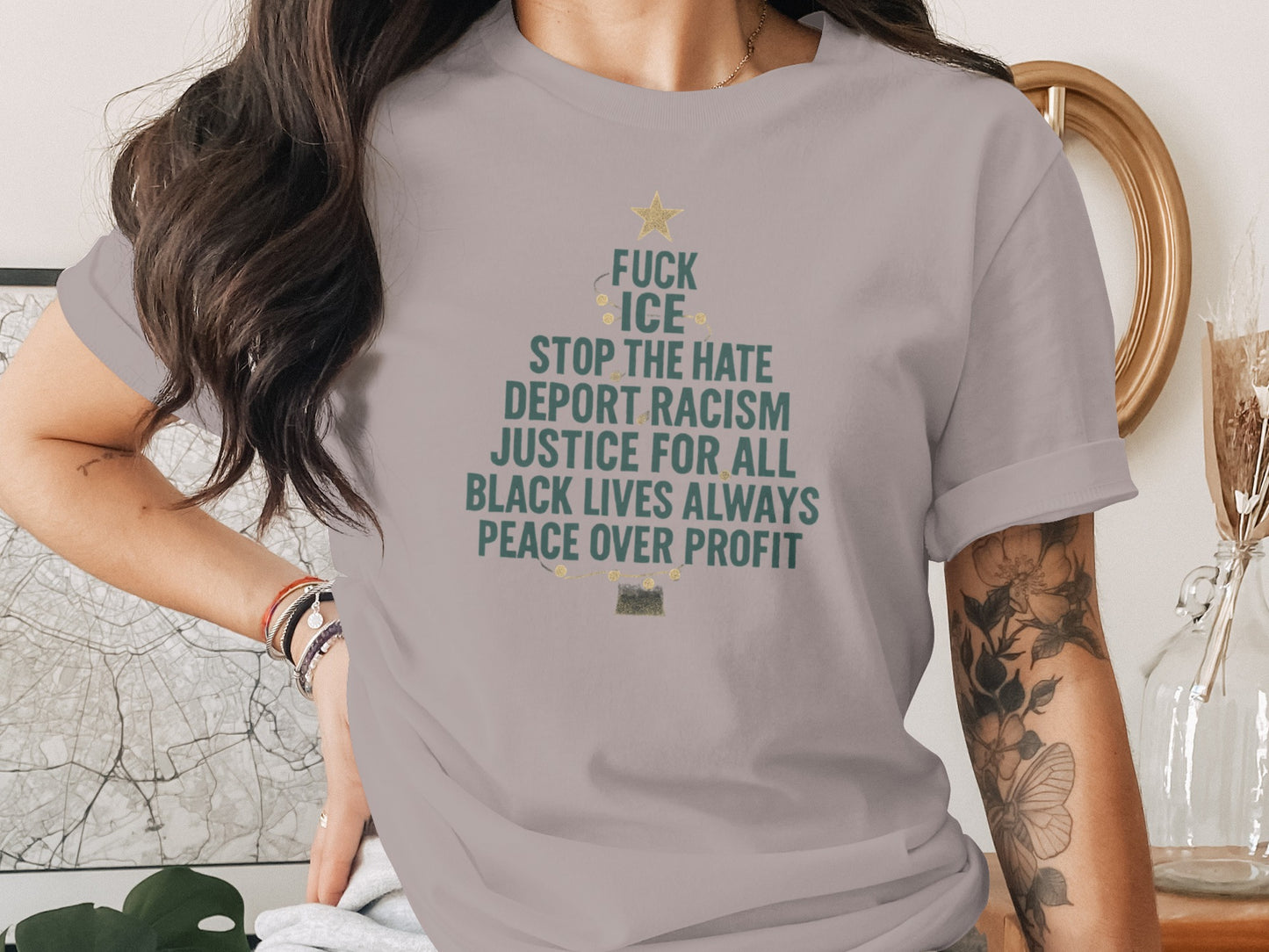 Social Justice Inspired Tree Shirt for Equality