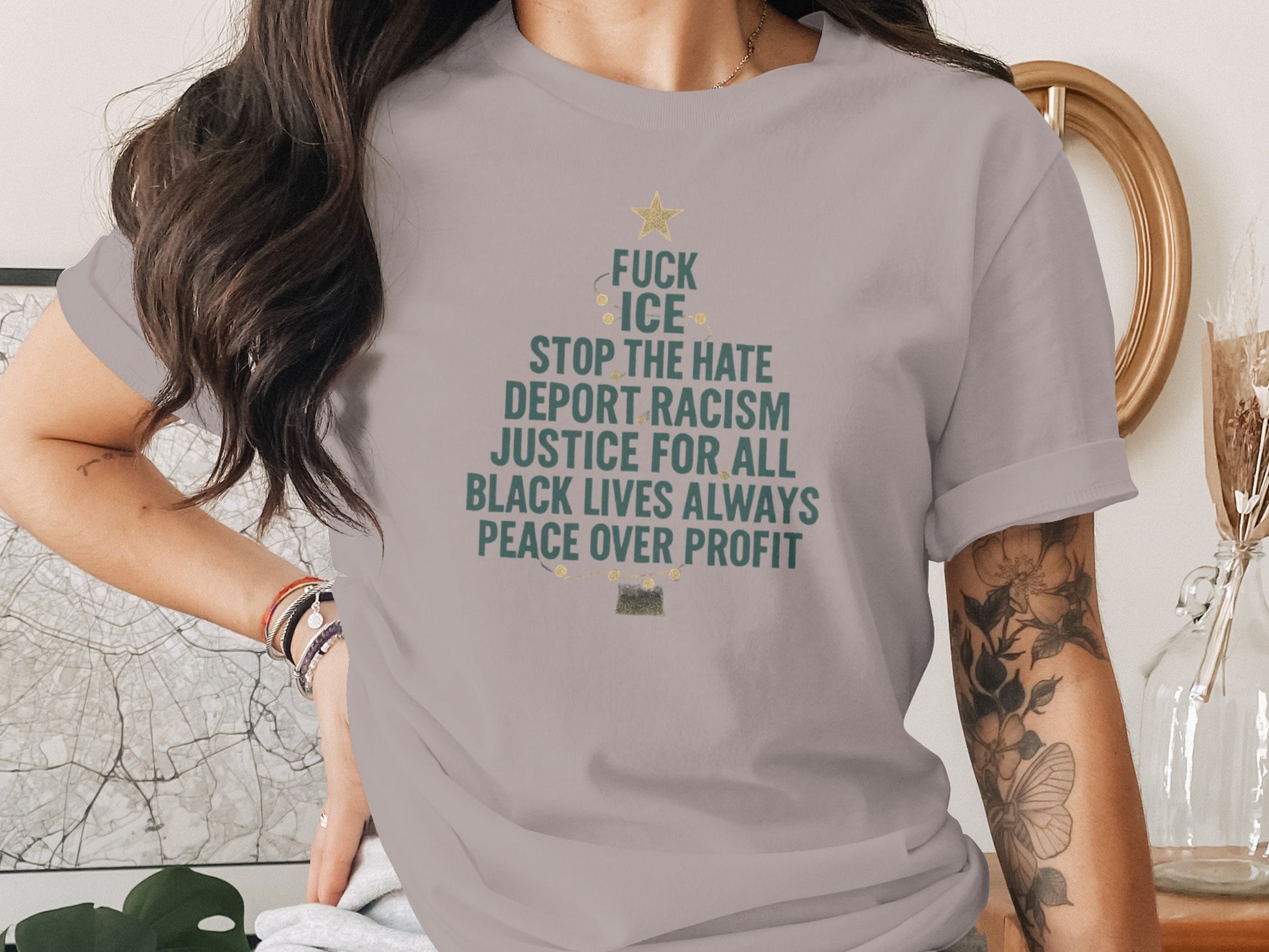 Social Justice Inspired Tree Shirt for Equality