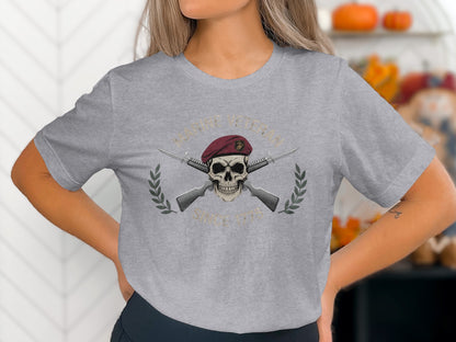 Veteran Skull and Crossed Rifles Graphic Tee
