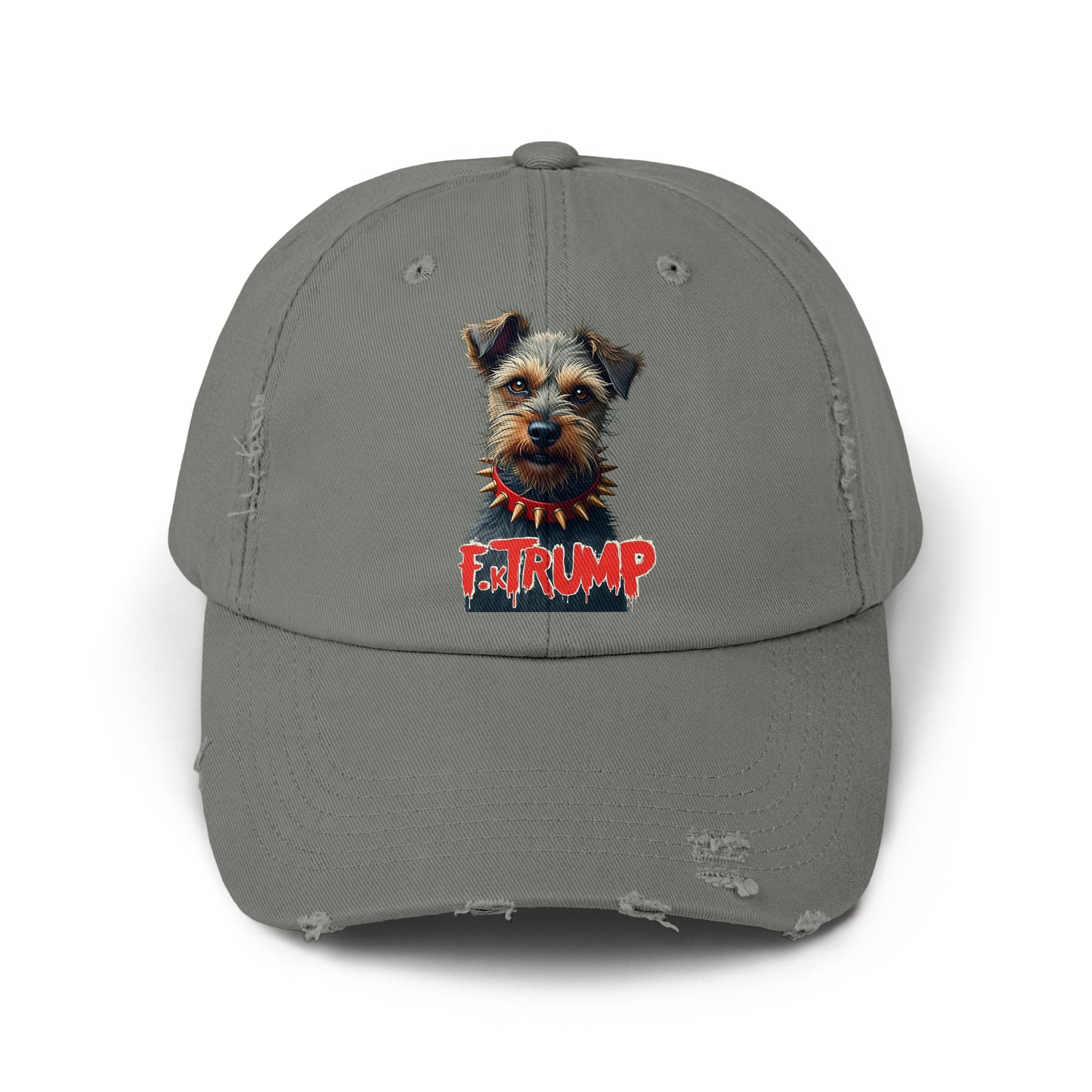 Dog with Spiked Collar Embroidered Hat product type