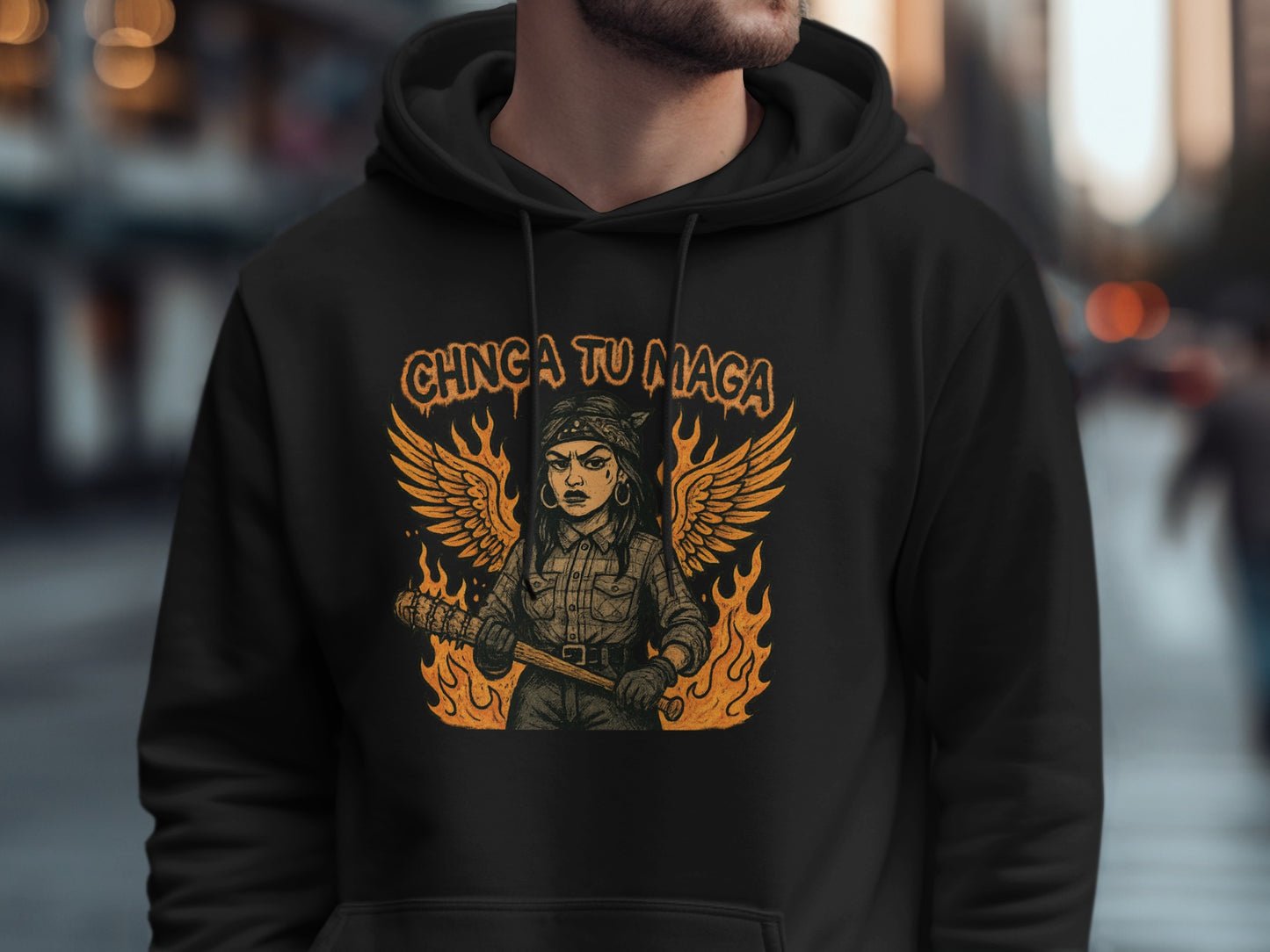 Chinga Tu Maga Graphic Hoodie Casual Pullover product