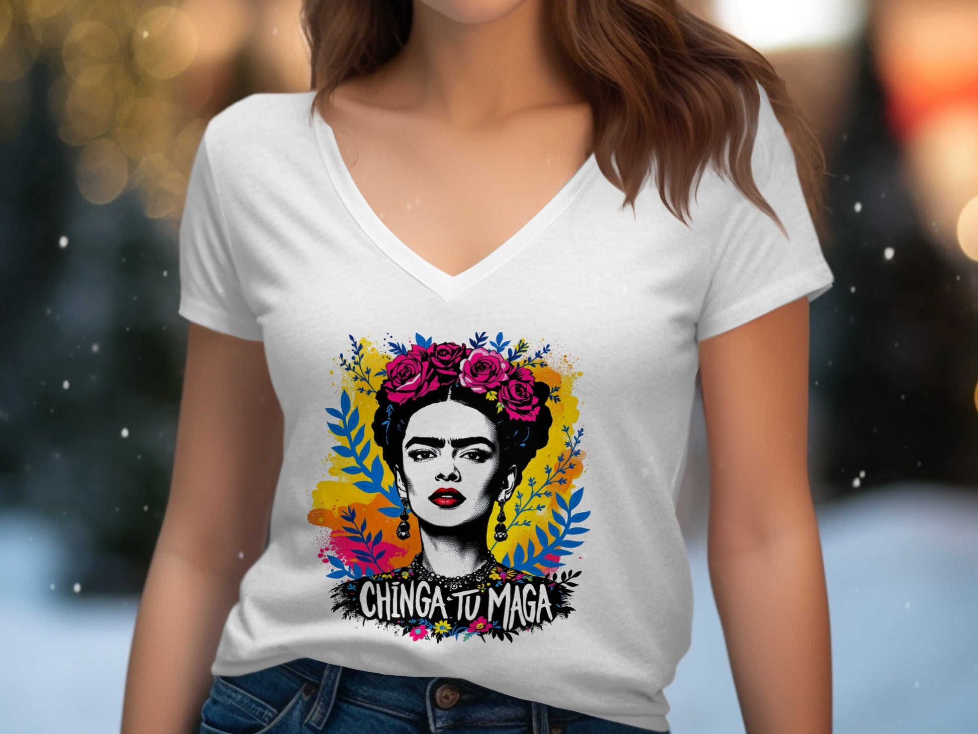 Vibrant Chinga Tu Maga Graphic Tee Shirt product