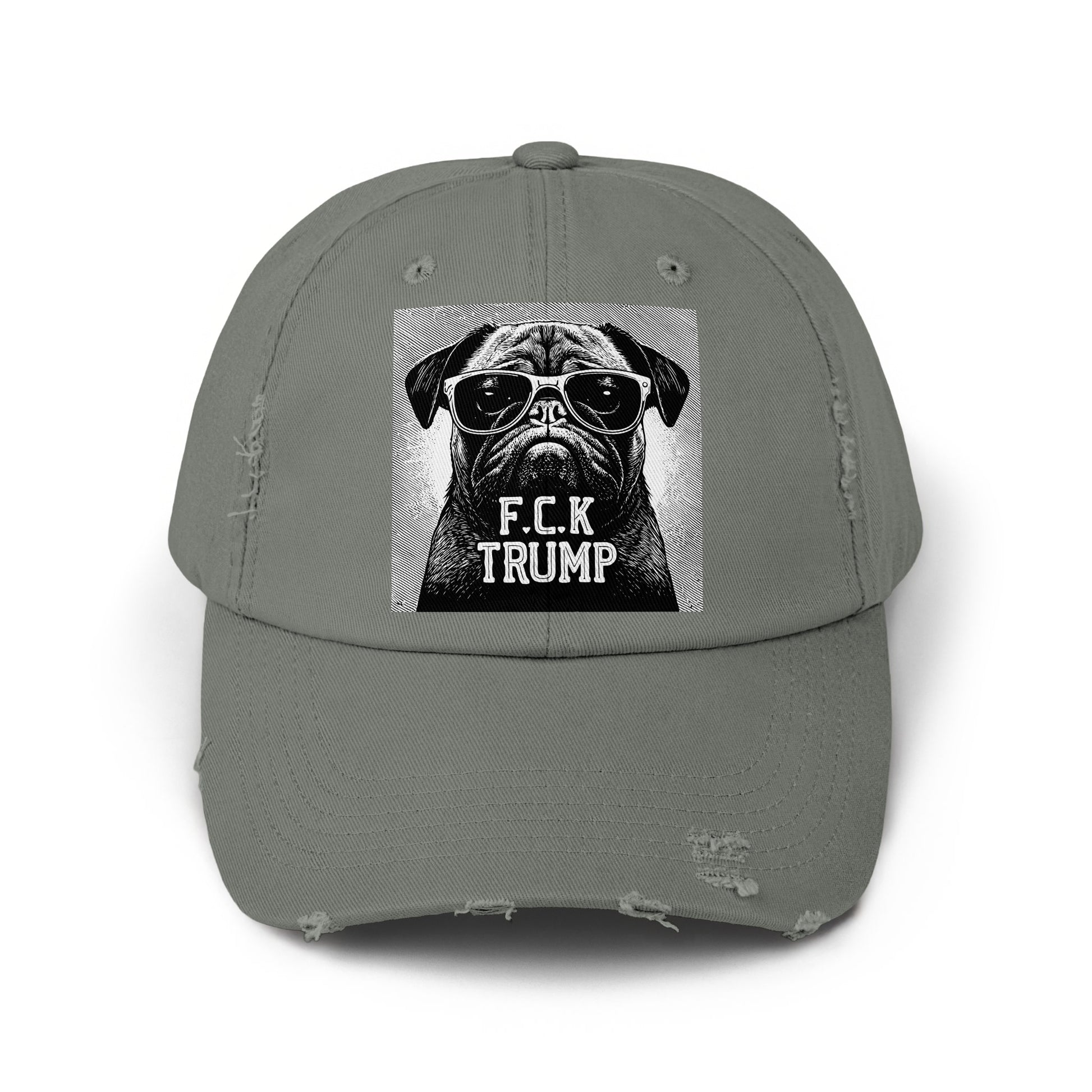 F.CK Trump Pug Printed Patch Distressed Cap product