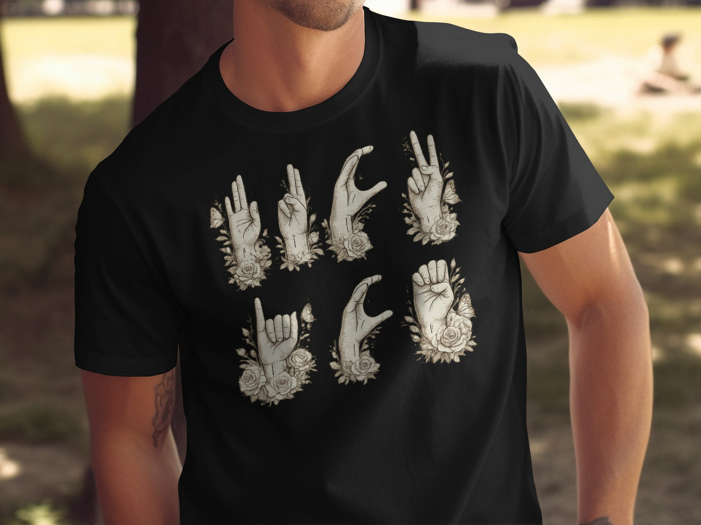 Hand Gesture Graphical Design Unisex T-Shirt