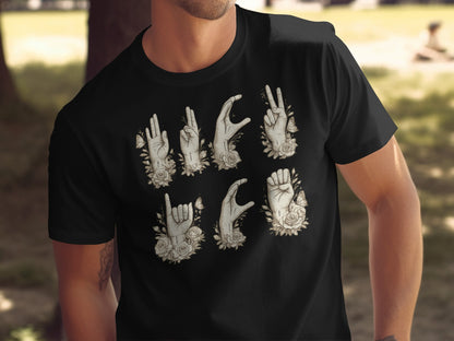Hand Gesture Graphical Design Unisex T-Shirt