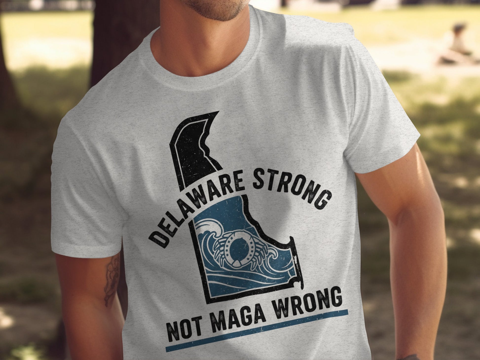Delaware Strong Not MAGA Wrong White T-shirt product