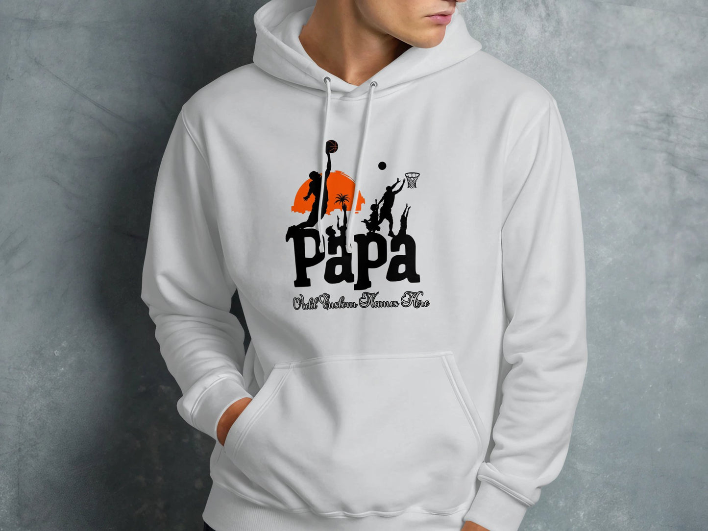 Papa Basketball Themed Graphic Hoodie product