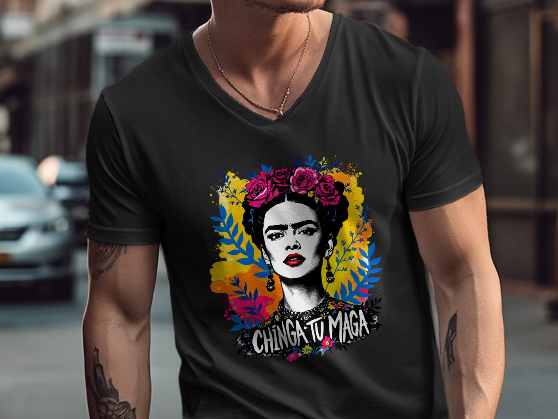 Colorful Graphic Tee with Bold Artistic Design product type