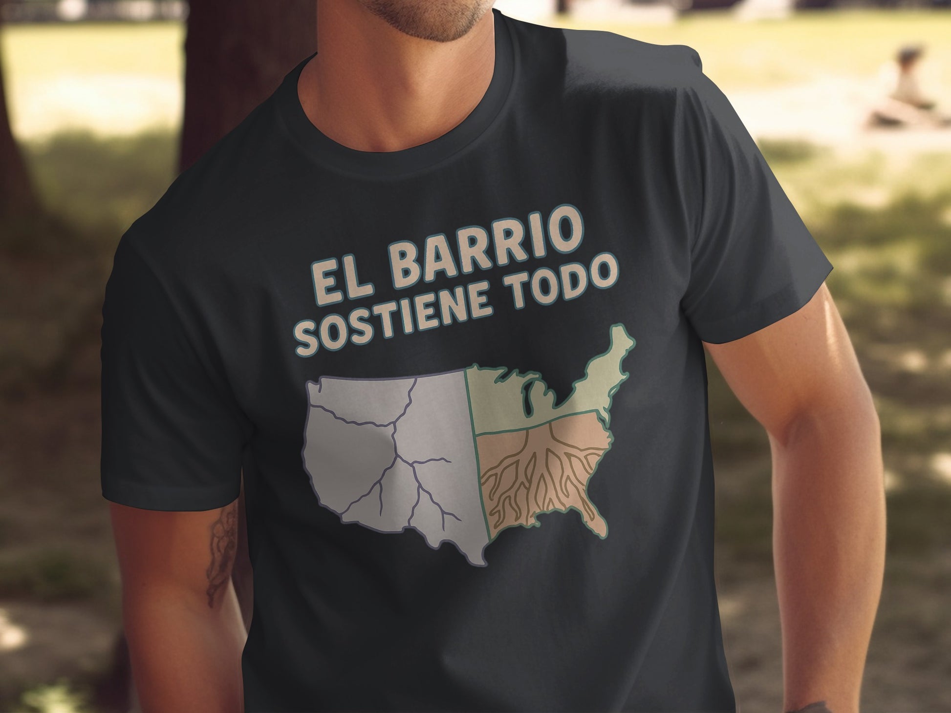 El Barrio Sostiene Todo Map Tshirt product