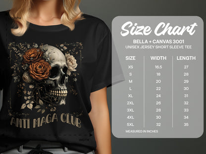 Anti Maga Club Skull Floral Unisex Jersey Short Sleeve product