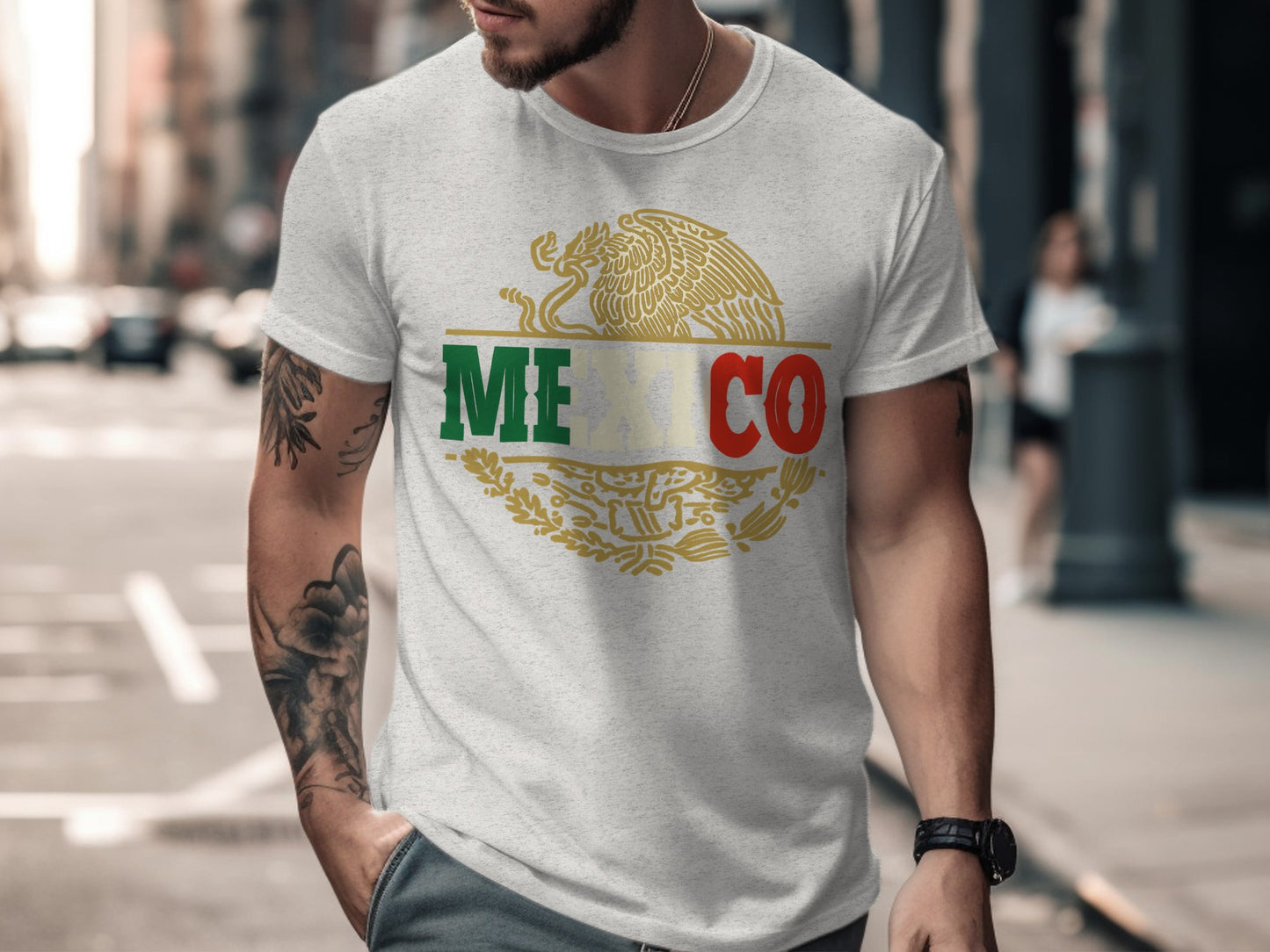 Mexico Emblem Graphic Print T-Shirt Casual Wear product