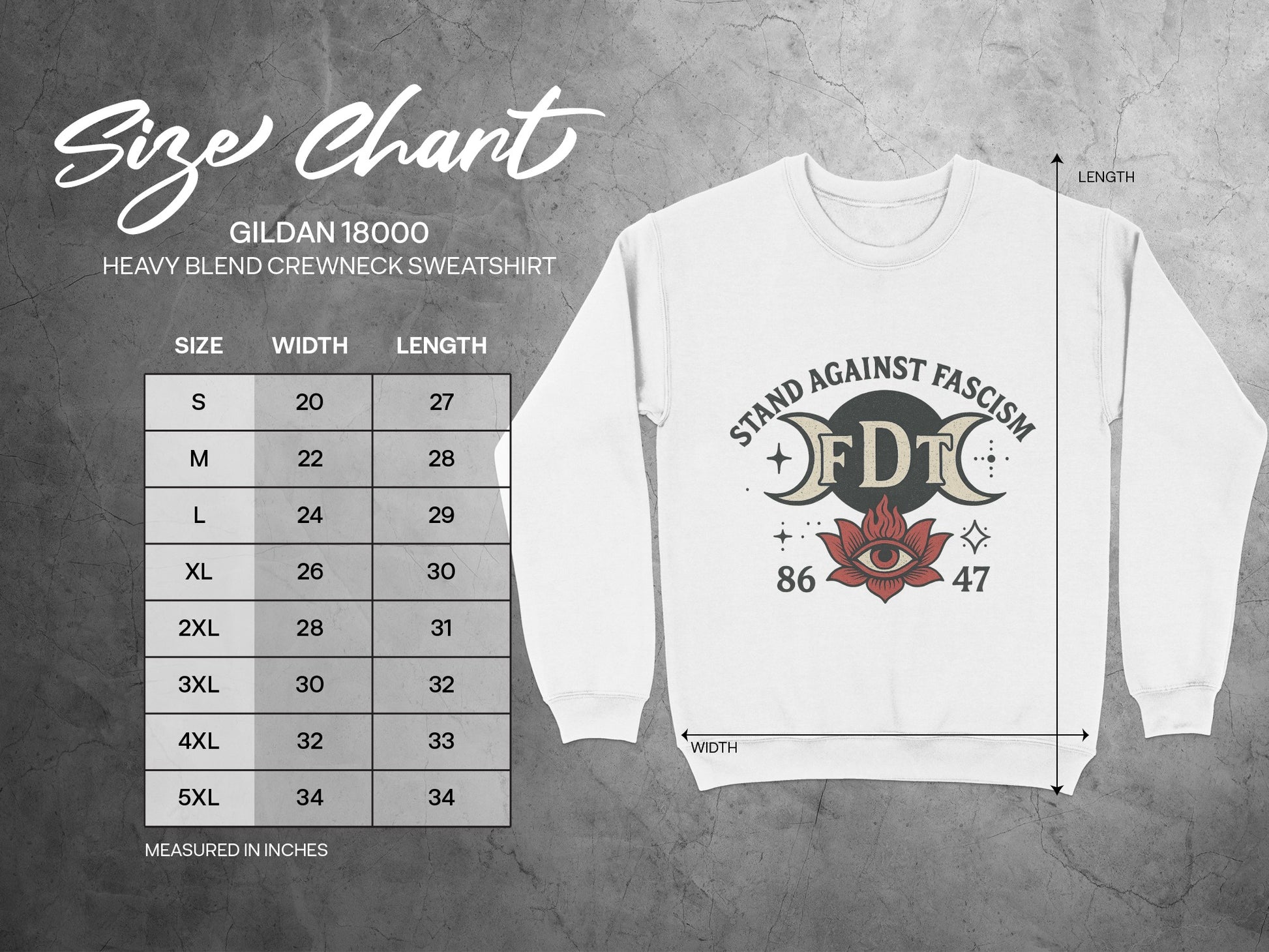 Stand Against Fascism Graphic Sweatshirt product type